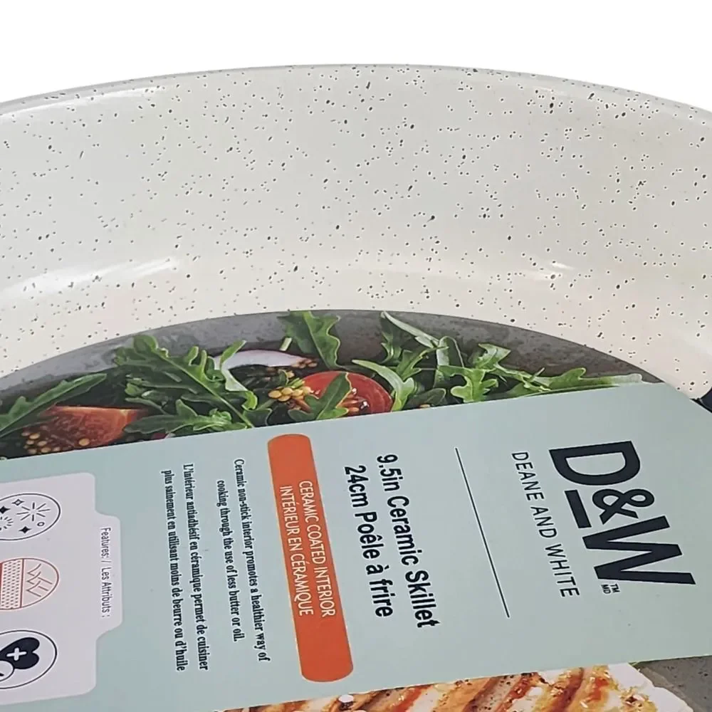 D&W Deane and White Cookware 9.5in Ceramic Interior‎ Nonstick Skillet Frying Pan